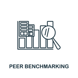 Benchmarking icon monochrome simple business Vector Image