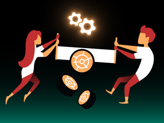 work together in gradient style editable vector image