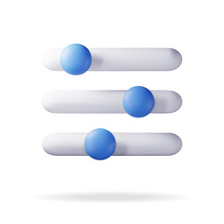 3d filter button icon isolated on white vector image