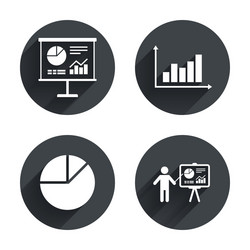 diagram graph pie chart presentation billboard vector image