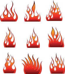 Fire patterns set Royalty Free Vector Image - VectorStock