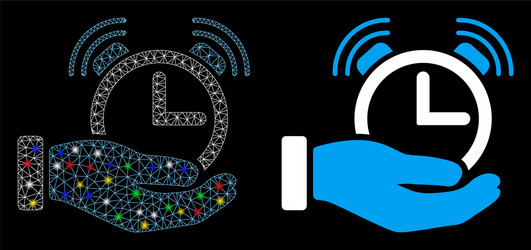 flare mesh network alarm service icon with vector image