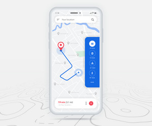 map gps navigation smartphone application vector image