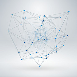 wireframe polygonal element abstract 3d object vector image