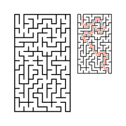 abstract rectangular maze game for kids puzzle vector image