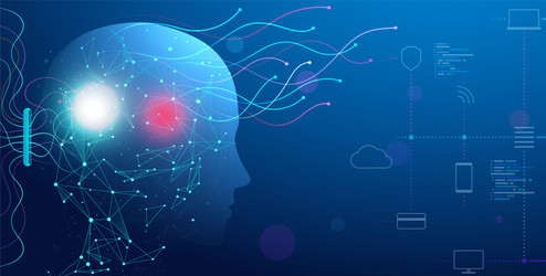 Artificial Intelligence Neural Network vector image