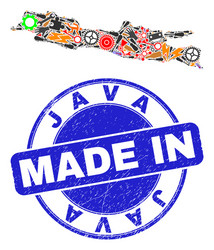 engineering collage java island map and made vector image