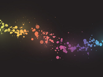 Abstract color dots wave background with bokeh vector