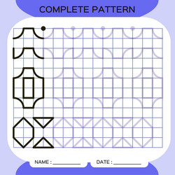 Complete pattern tracing lines activity for early vector