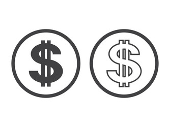 Dollar symbol with two vertical lines i vector