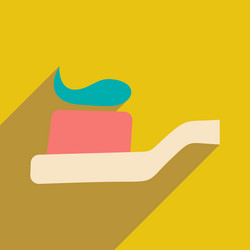 flat with shadow icon and mobile application vector image