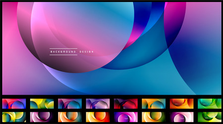 Fluid Gradient Circles - Abstract Background vector image