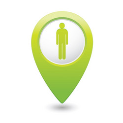 man green map pointer vector image