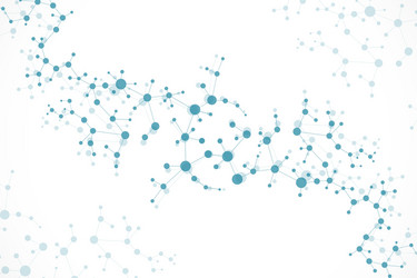structure molecule and communication dna atom vector image