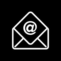 mail icon ui simple style flat vector image