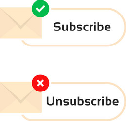 Subscribe & Unsubscribe Letters vector image