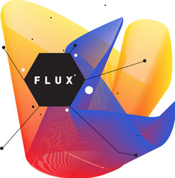 3d colorful wave background dynamic flux effect vector image