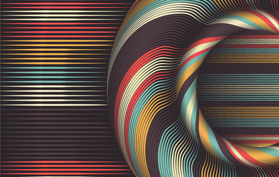 abstract colorful string lines background vector image