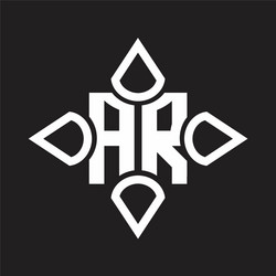 Ar initial logo linked circle monogram Royalty Free Vector