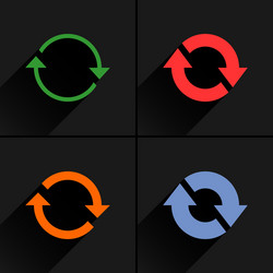 color arrow reload rotation reset repeat icon vector image
