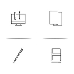 creative process and design simple linear icon vector image