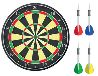 Dartboard with Targets vector image