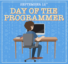 day of the programmer poster vector image