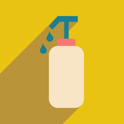 flat with shadow icon and mobile application cream vector image