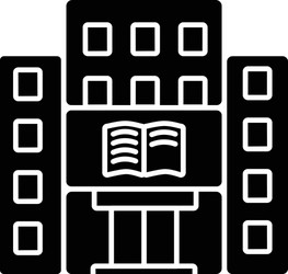 library black glyph icon vector