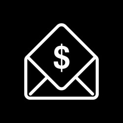 mail icon ui simple style flat vector image
