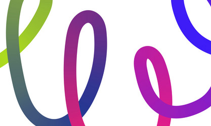 neon color gradient squiggle lines scribble vector image