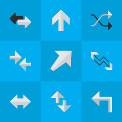 set of simple pointer icons vector image