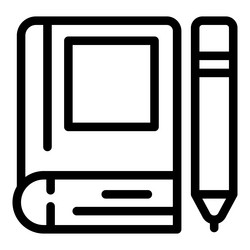 write book code icon outline choice vector image