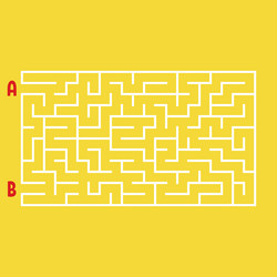 abstract rectangular maze game for kids puzzle vector image