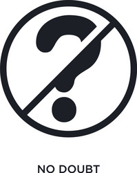 black no doubt isolated icon simple element from vector image