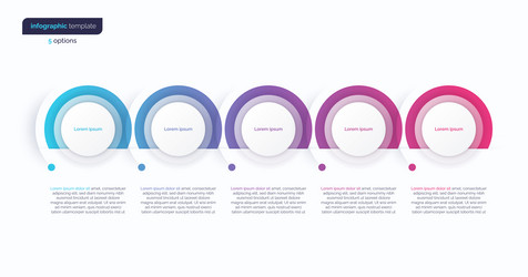 gradient minimalistic infographic template vector image