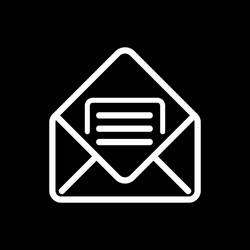 mail icon ui simple style flat vector image