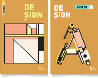 covers design set with retro style cool geometric vector image