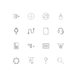 education and science simple linear icons set vector image