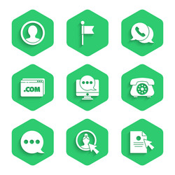 set chat messages notification on monitor create vector image