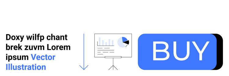 simplified diagram with buy button chart vector image