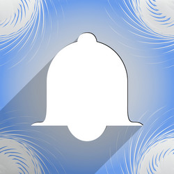 alarm bell icon symbol flat modern web design vector image