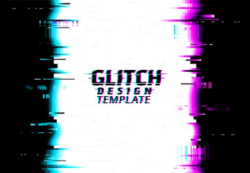 Glitch on screen video signal error design effect vector