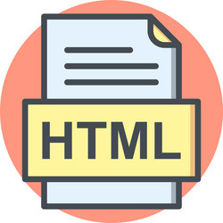 html file document icon vector image