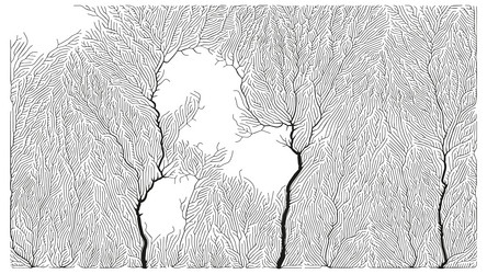growth pattern generative branching structure vector image