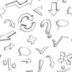 Math & Punctuation Symbols - Seamless Pattern vector image