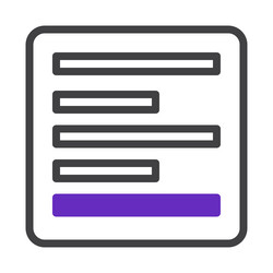 digital interface icon representing data fields vector image