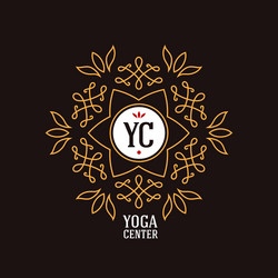 Floral Ornament Logo Template Vector Image