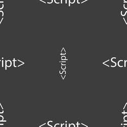 Script sign icon javascript code symbol seamless vector