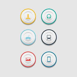 circle web design button collection vector image